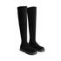 Damen Overknee Stretch Stiefel mit Plateau-Blockabsatz – Herbststiefel